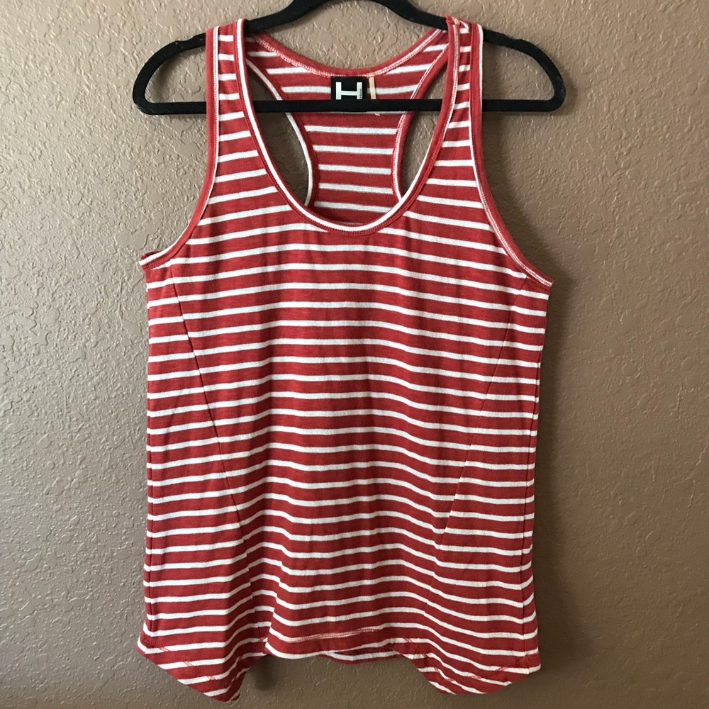 Striped Burnt Orange Tank Top
